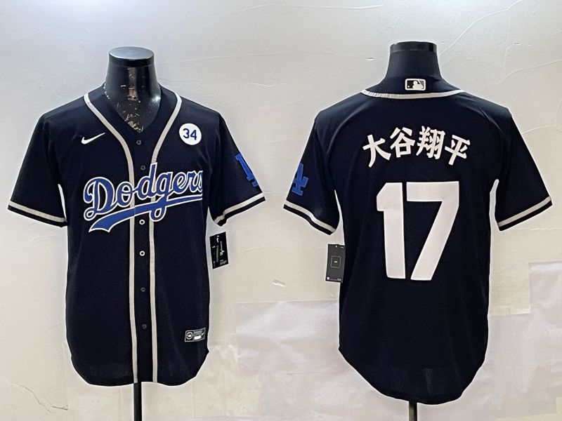 Men Los Angeles Dodgers #17 Ohtani Black Fashion Game 2025 Nike MLB Jersey style 3016->los angeles dodgers->MLB Jersey